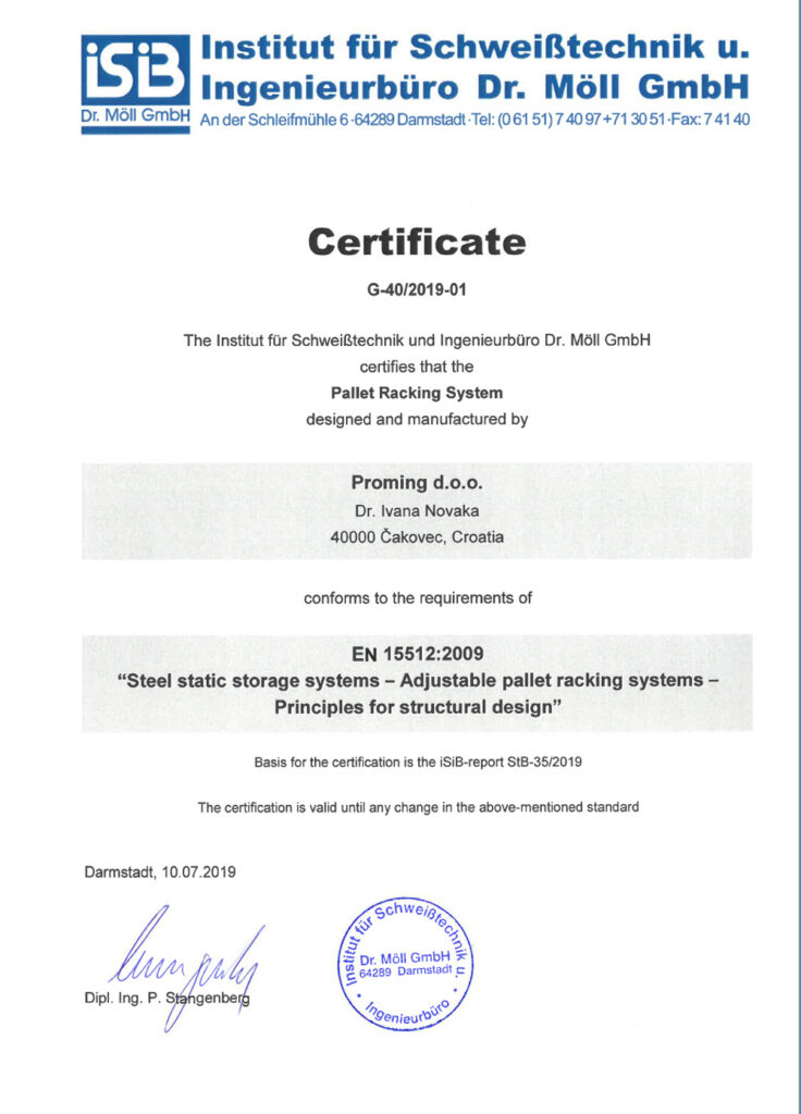 certificate 15512